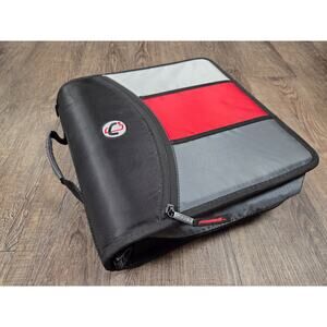 Case-it The Mighty Zip Tab, 3" O-Ring Zipper Binder D-156-B, Tab File NEW